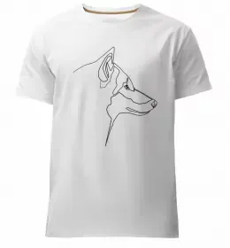 Мужская премиум футболка Alpha wolf Черный фото