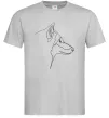 Мужская футболка Wolf line drawing Серый Мужская футболка Wolf line drawing Серый фото