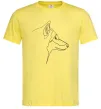 Мужская футболка Wolf line drawing Лимонный Мужская футболка Wolf line drawing Лимонный фото