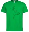 Мужская футболка Wolf line drawing Зеленый Мужская футболка Wolf line drawing Зеленый фото