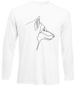 Лонгслив Wolf line drawing