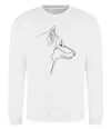 Свитшот Wolf line drawing Белый фото