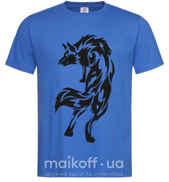 Мужская футболка Wolf standing Ярко-синий фото