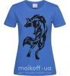 Женская футболка Wolf standing Ярко-синий фото