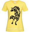 Женская футболка Wolf standing Лимонный фото