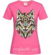 Женская футболка Multicolor wolf Ярко-розовый фото
