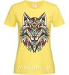 Женская футболка Multicolor wolf Лимонный фото