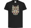 Детская футболка Multicolor wolf Черный фото