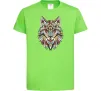 Детская футболка Multicolor wolf Лаймовый фото