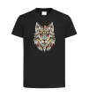 Детская футболка Multicolor wolf Черный фото