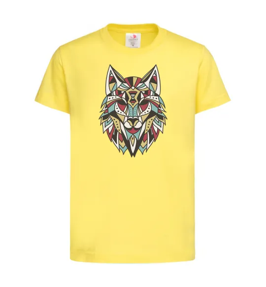 Детская футболка Multicolor wolf Лимонный фото