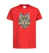 Детская футболка Multicolor wolf Красный фото