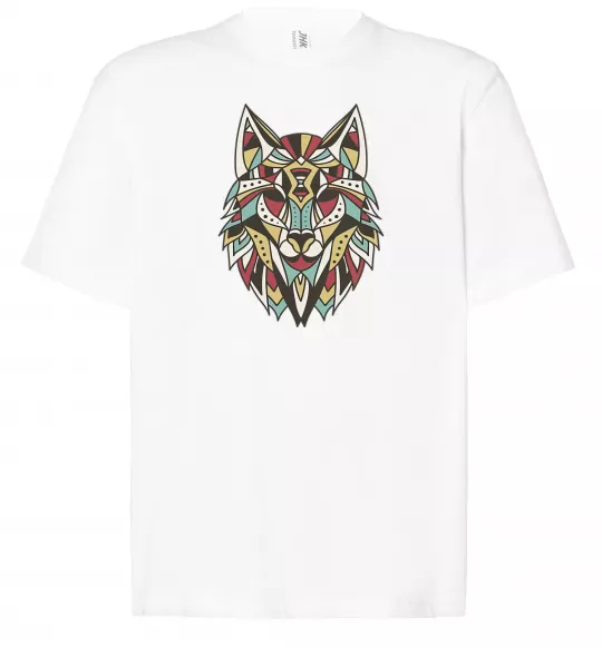 Футболка Оверсайз Multicolor wolf Білий фото