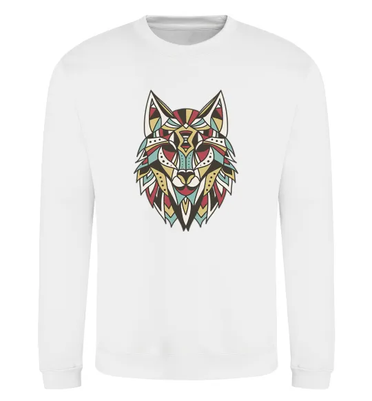 Світшот Multicolor wolf Білий фото
