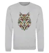 Світшот Multicolor wolf Сірий меланж фото