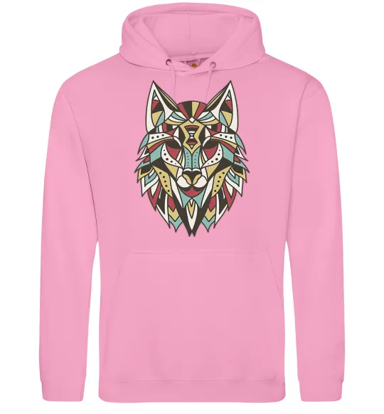 Чоловіча толстовка (худі) Multicolor wolf Рожевий фото