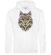 Мужская толстовка (худи) Multicolor wolf Белый фото