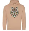 Мужская толстовка (худи) Multicolor wolf Песочный фото