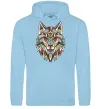 Женская толстовка (худи) Multicolor wolf Голубой фото