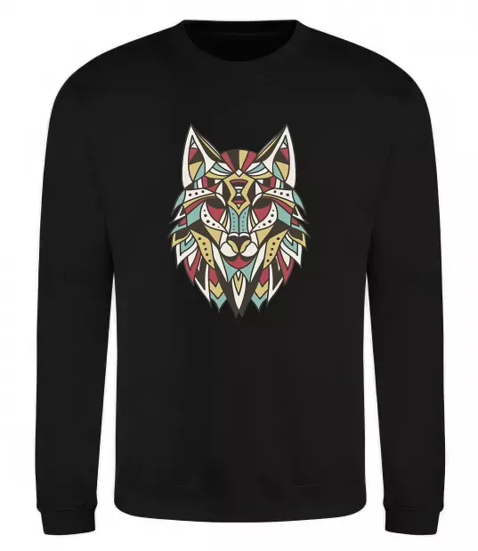 Свитшот Multicolor wolf Черный фото