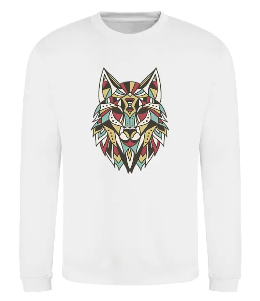 Свитшот Multicolor wolf Белый фото