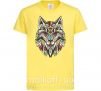 Детская футболка Multicolor wolf Лимонный фото