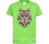 Детская футболка Multicolor wolf Лаймовый фото
