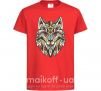 Детская футболка Multicolor wolf Красный фото