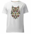 Чоловіча преміум футболка Multicolor wolf Білий фото