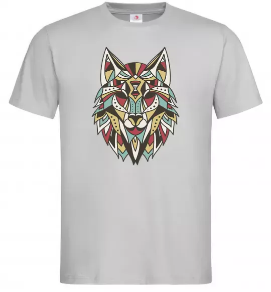 Чоловіча футболка Multicolor wolf Сірий фото