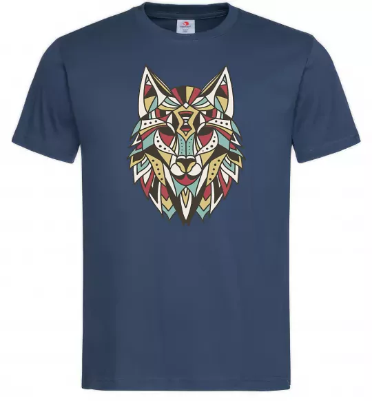 Чоловіча футболка Multicolor wolf Темно-синій фото