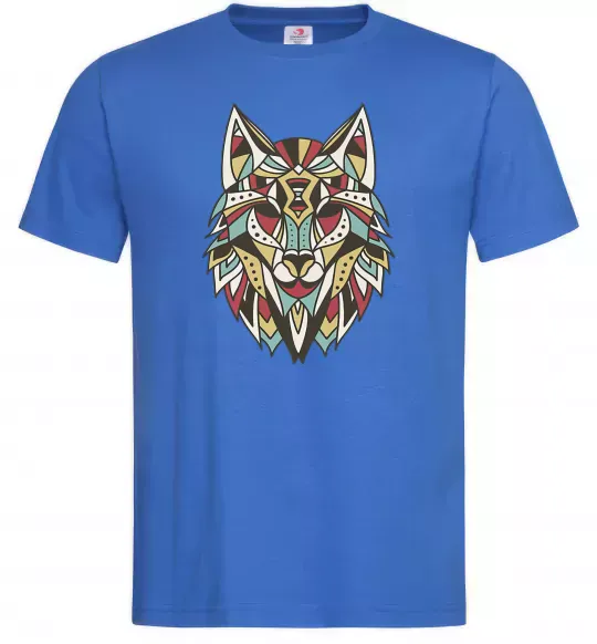 Чоловіча футболка Multicolor wolf Яскраво-синій фото