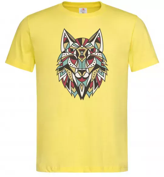 Чоловіча футболка Multicolor wolf Лимонний фото