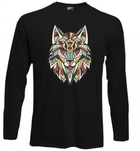 Лонгслив Multicolor wolf Черный фото