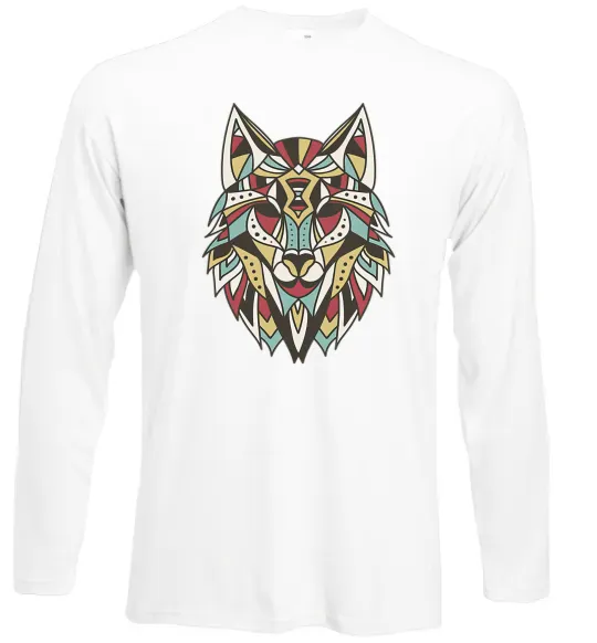 Лонгслив Multicolor wolf Белый фото