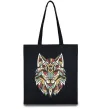 Эко-сумка Multicolor wolf Черный фото