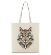 Эко-сумка Multicolor wolf Бежевый фото