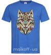Мужская футболка Multicolor wolf Ярко-синий фото