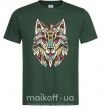 Мужская футболка Multicolor wolf Темно-зеленый фото