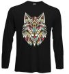 Лонгслів Multicolor wolf Чорний фото