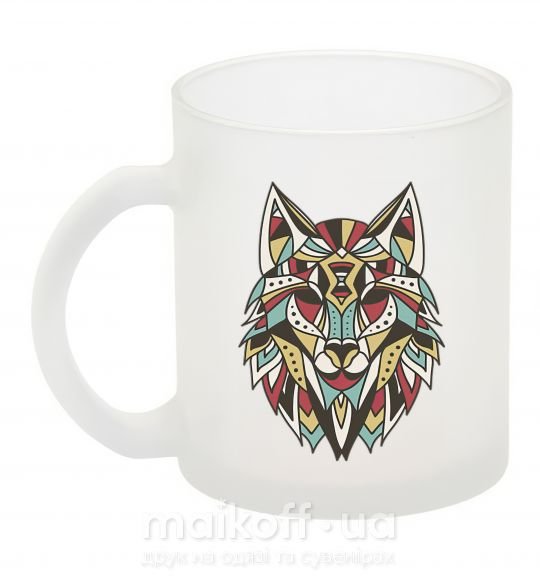 Чашка скляна Multicolor wolf Фроузен фото
