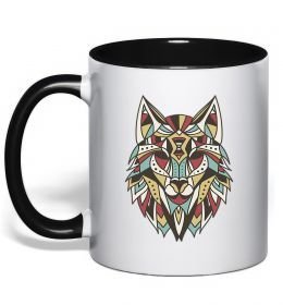 Чашка с цветной ручкой Multicolor wolf Чашка с цветной ручкой Multicolor wolf