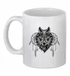 Чашка керамічна Індіанський вовк Білий фото