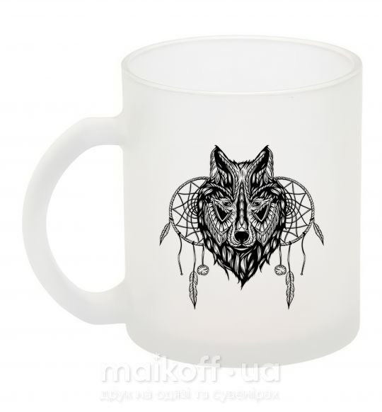 Чашка скляна Индианский волк Фроузен фото