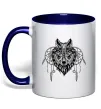 Чашка с цветной ручкой Індіанський вовк Глубокий темно-синий Чашка с цветной ручкой Індіанський вовк Глубокий темно-синий фото