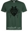Чоловіча футболка Индианский волк Темно-зелений фото