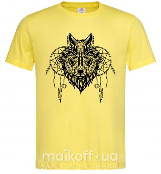 Чоловіча футболка Индианский волк Лимонний фото