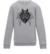 Детский Свитшот Індіанський вовк Серый меланж фото