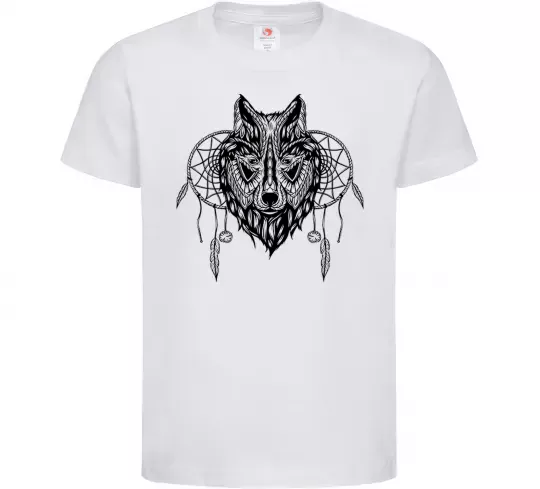 Дитяча футболка Індіанський вовк Білий фото