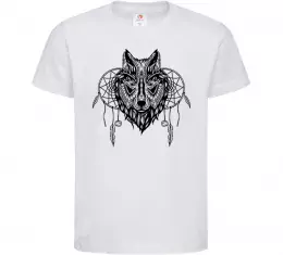 Дитяча футболка Індіанський вовк Білий фото